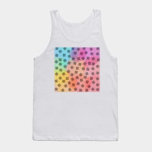 checkered color splash. Tank Top